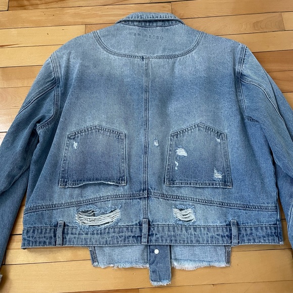 NOISY MAY - Reversed Style Denim Jacket - Picture 4 of 7